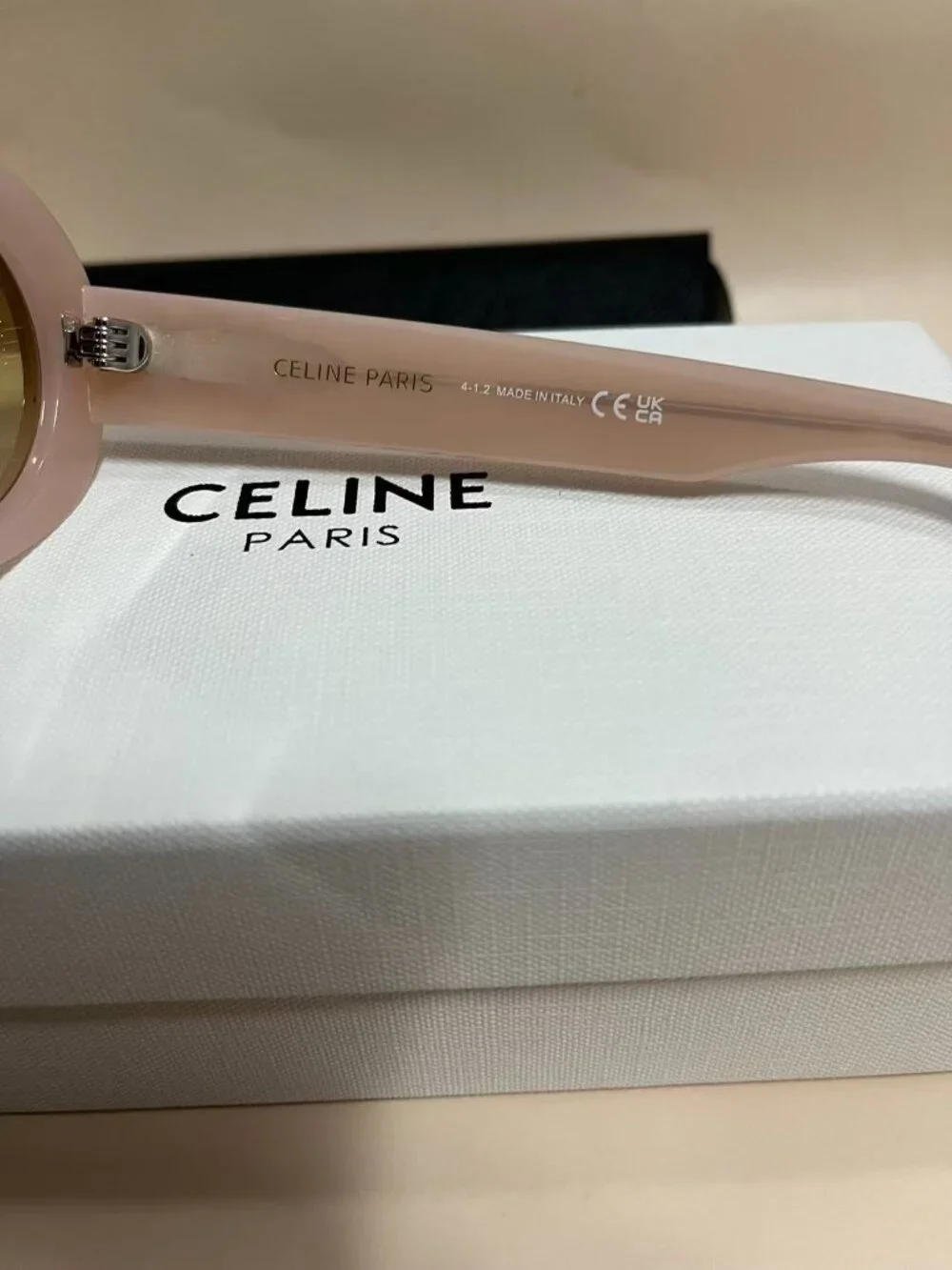 Celine Oval Pink Sunglasses - Smoky Brown Lenses - Brand New - Picture 7 of 8